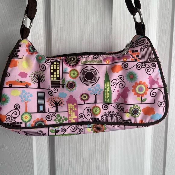 Lesportsac Mini Floral Poodle Bag Vacation Small Handbag Crossbody or Shoulder - Picture 4 of 10